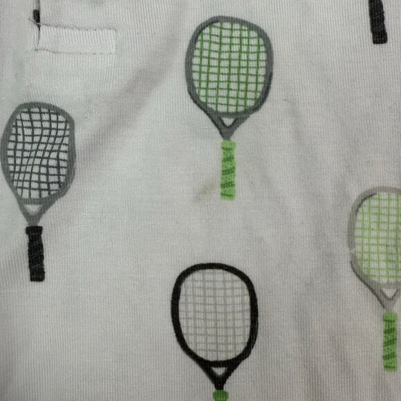 Angel Dear Baby Bamboo Romper 0-3M Tennis Rackets Print Short Sleeve‎ - Picture 4 of 5